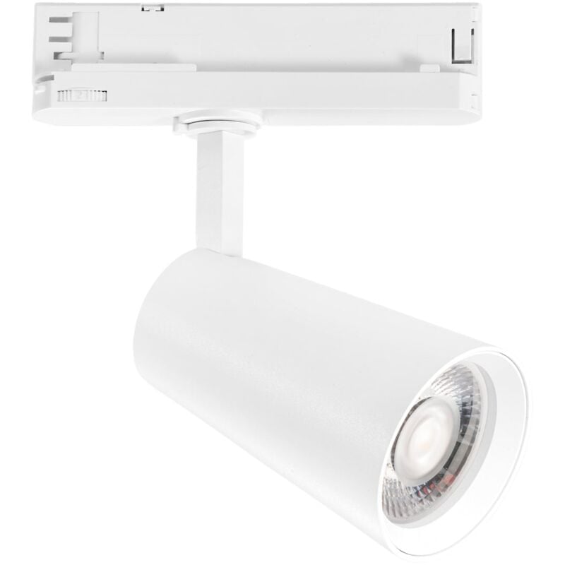 foto del prodotto faro led kone bianco con adattatore trifase 24w 2400 lumen 4000k (luce naturale)'