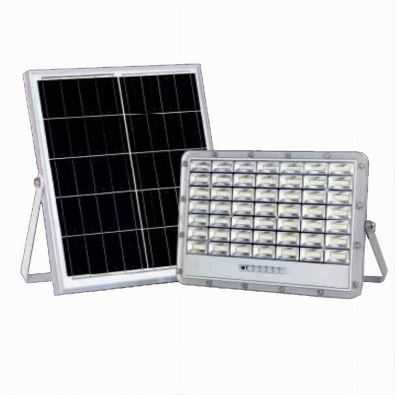 foto del prodotto faro led pannello solare 200w luce fredda telecomando indicatore carica tk08-200w - - trade shop traesio