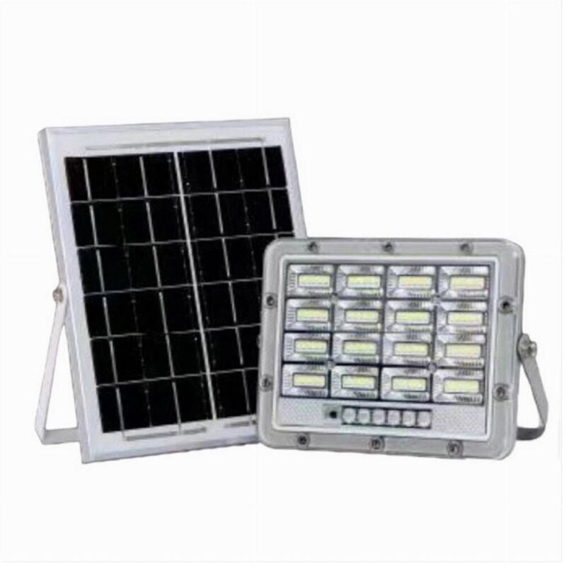 foto del prodotto faro led pannello solare 50 w luce fredda telecomando indicatore carica tk08-50w - - trade shop traesio