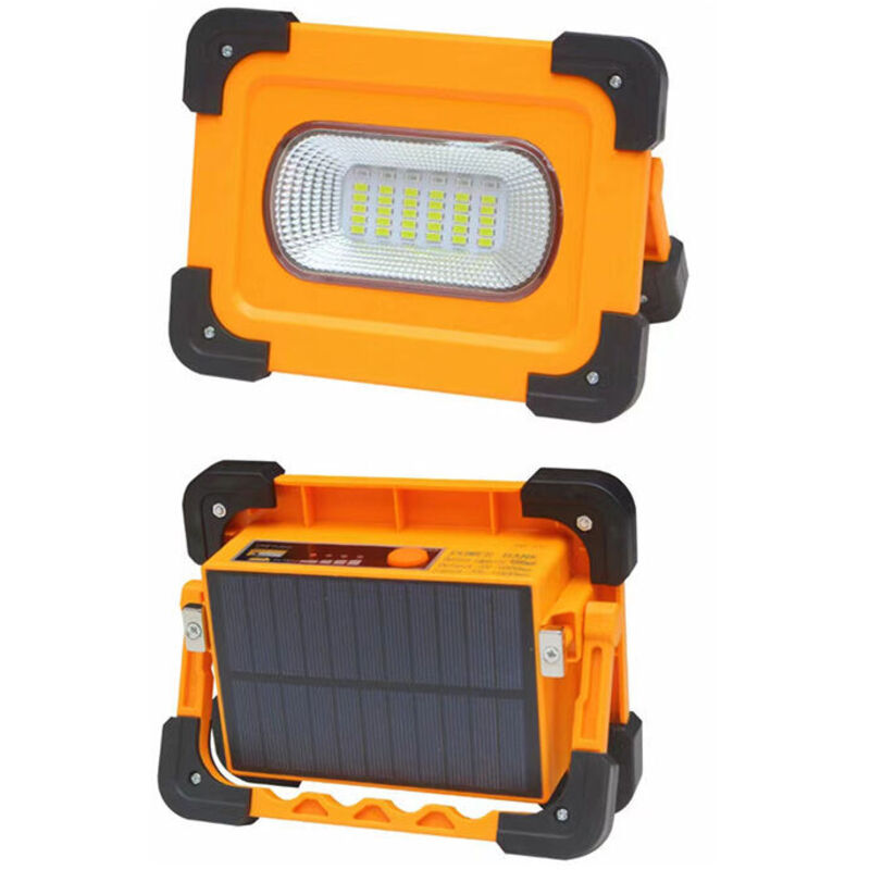 foto del prodotto faro led ricaricabile, luce solare da lavoro, faretto di sicurezza portatile impermeabile, batteria da 9000 mah per campeggio, manutenzione auto