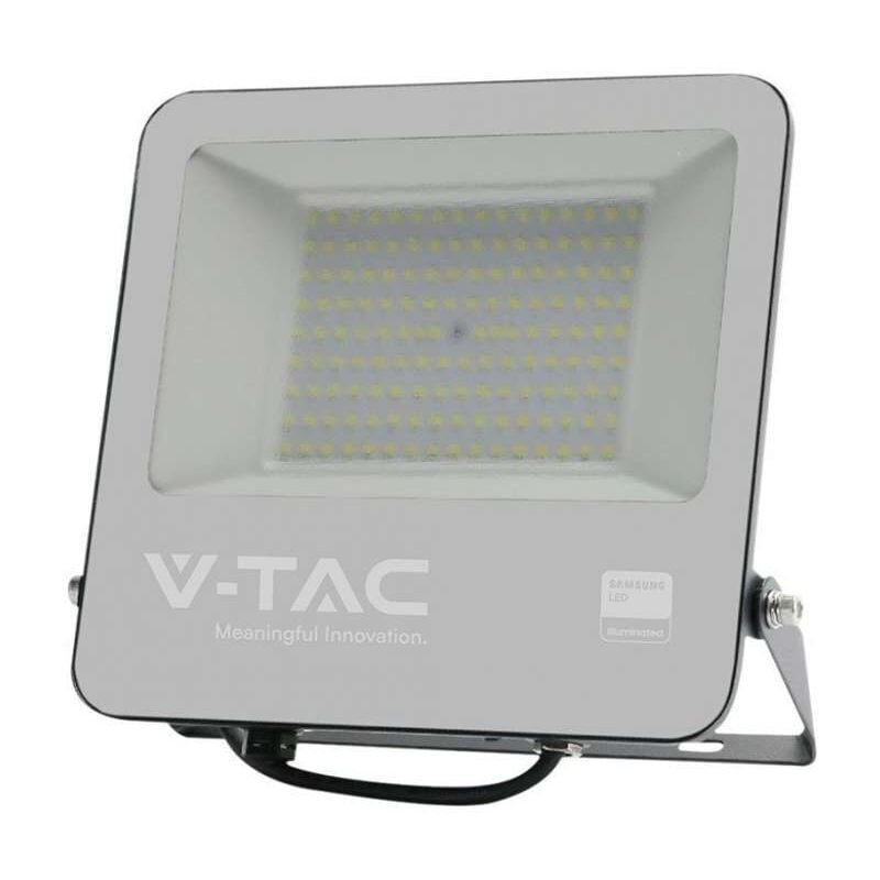 foto del prodotto faro led smd chip samsung 100w cavo 1m colore nero 6400k ip65 v tac
