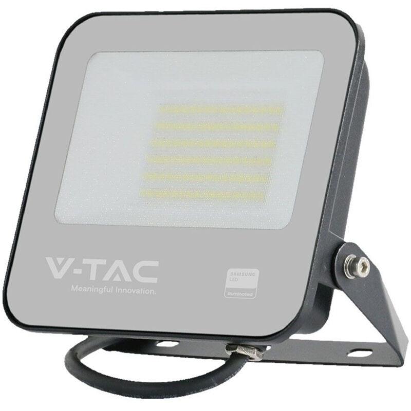foto del prodotto faro led smd chip samsung 50w cavo 1m bianco naturale ip65 v tac