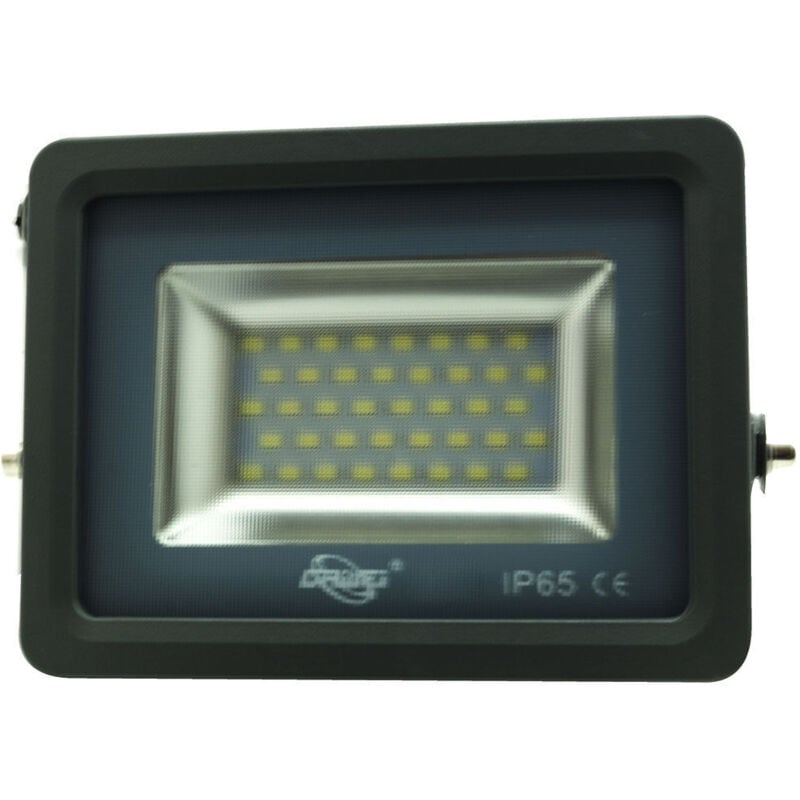 foto del prodotto faro led smd slim faretto esterno ip65 luce 6000k bianco freddo grigio 20w