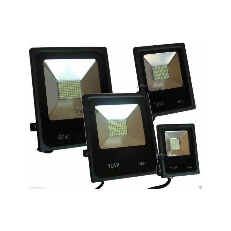 foto del prodotto faro led smd slim faretto spot luminosita luce bianca fredda 10 20 30 50 w ip65 10 watt