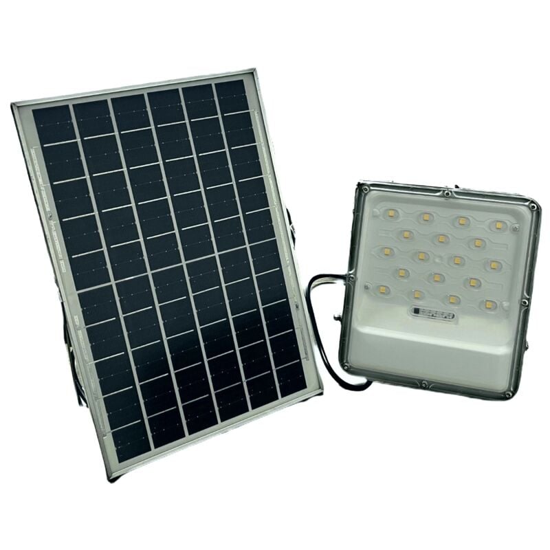 foto del prodotto faro led solare con pannello monocristallino 1200lm autonomia 10 15h 4000k