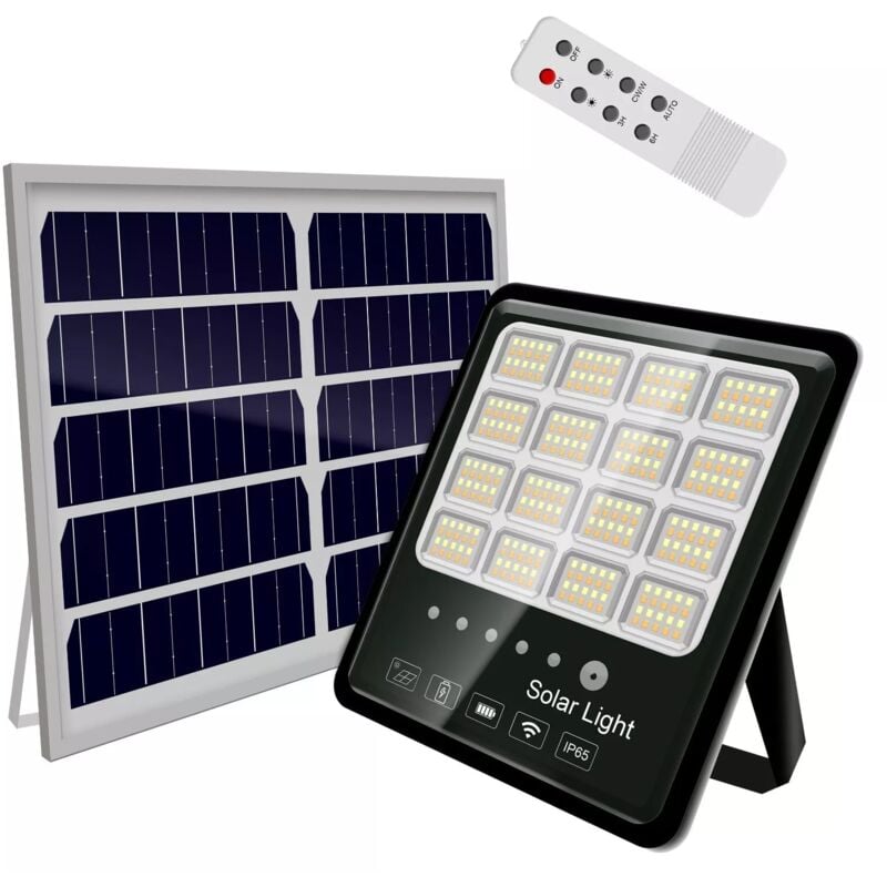 foto del prodotto faro led solare da esterno 100w, 200w, 400w con pannello fotovoltaico impermeabile ip65 200w maka