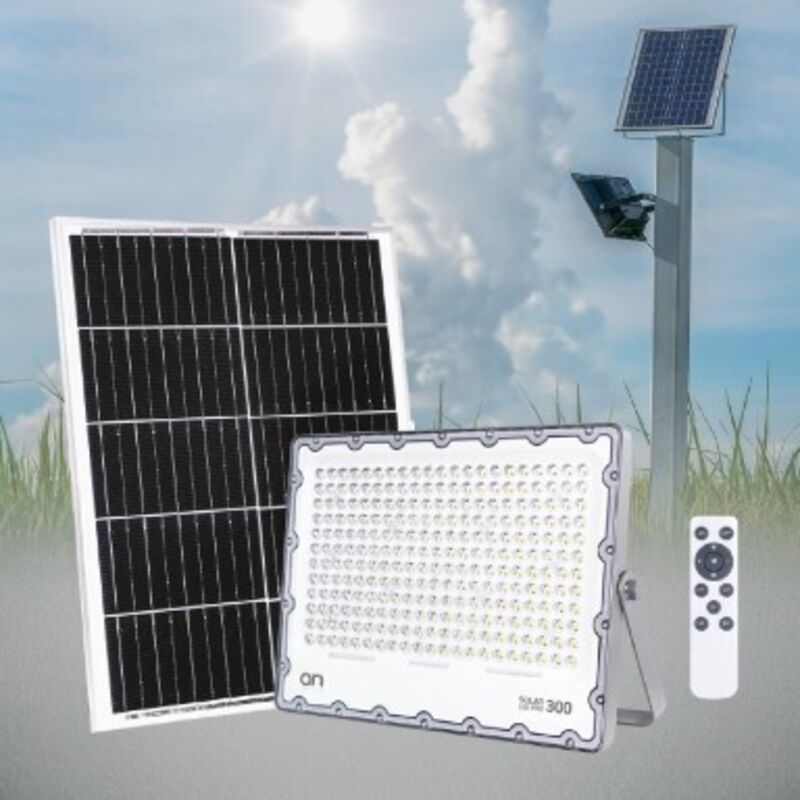foto del prodotto faro led solare da esterno 300w 3700lm konelco gbs cod. 23875730 