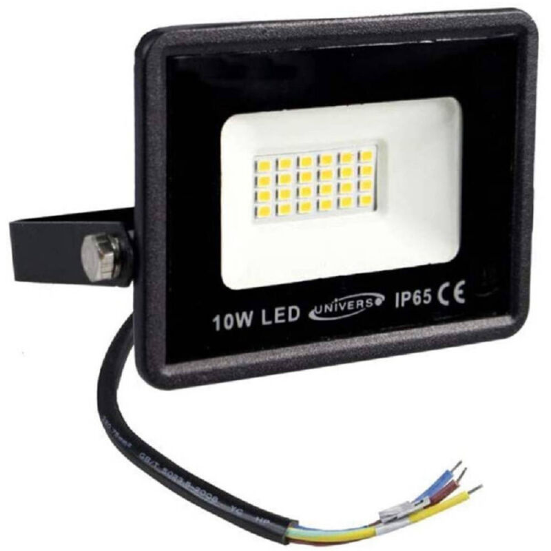 foto del prodotto faro led ultra slim proiettore luce 4000k 6500k 3000k scocca nera 10watt f10w n1 bianco caldo trade shop traesio