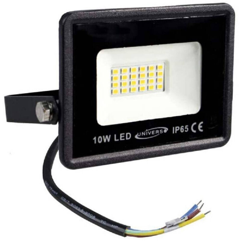 foto del prodotto faro led ultra slim proiettore luce 4000k 6500k 3000k scocca nera 10watt f10w n1 bianco freddo trade shop traesio