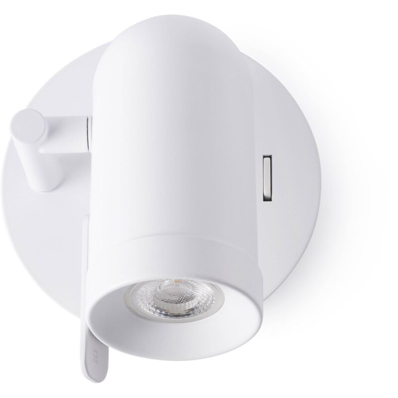 foto del prodotto faro orleans faretto da parete orientabile 1 luce da interno bianco, gu10