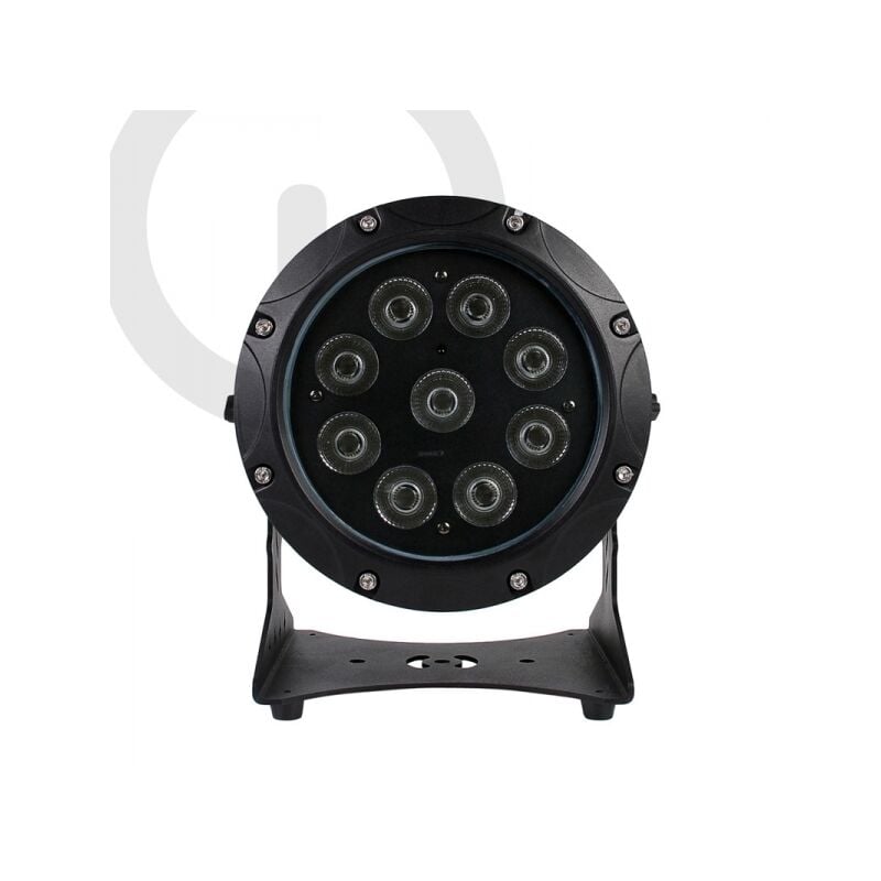 foto del prodotto faro portatile a batteria par led rgbwa uv 9x6w ip65 con funzione wireless wisdom