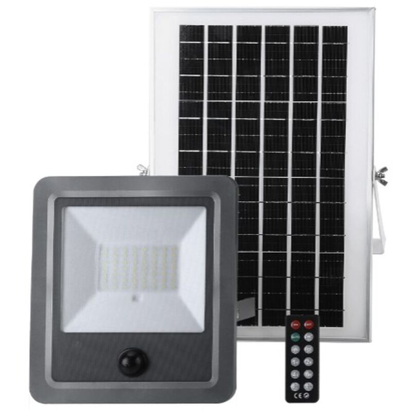 foto del prodotto faro proiettore edm 31862 100 w 1200 lm solare sensore di movimento 6500 k 