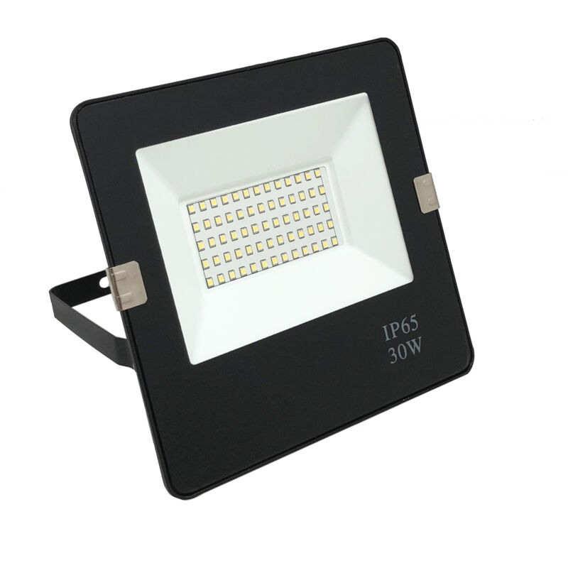 foto del prodotto faro proiettore esterno 30w faretto a led ultra sottile slim ip65 nuova versioneluce neutra naturale 4200k