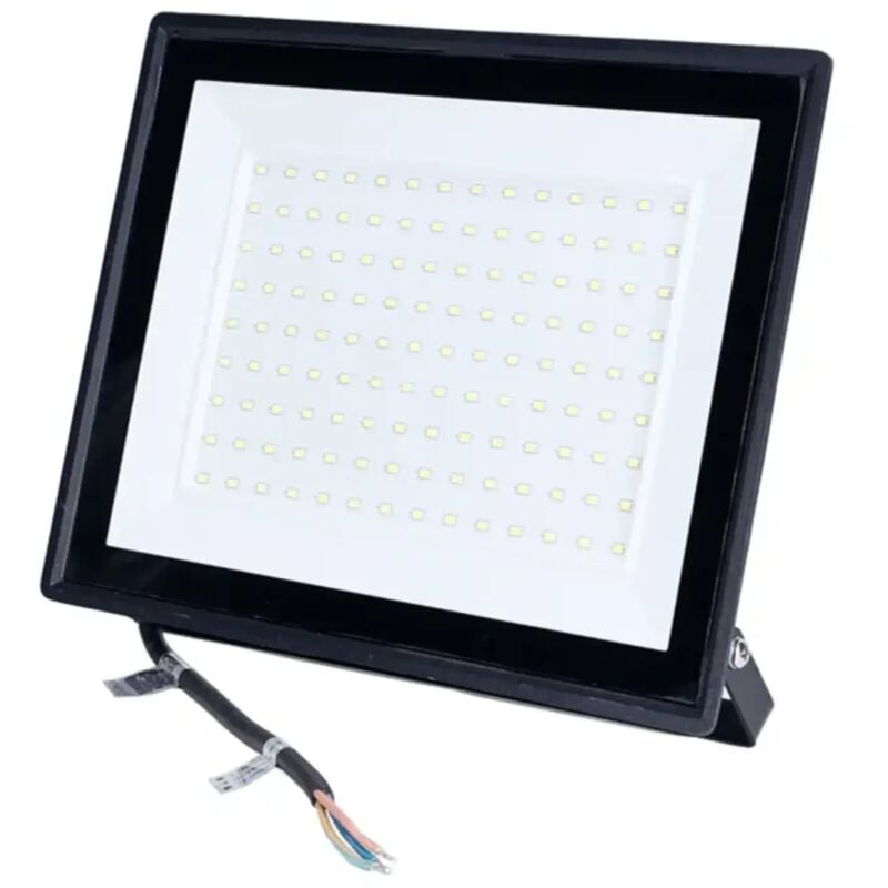foto del prodotto faro proiettore esterno led smd ultraluminoso slim ip65 f bianco naturale 100 watt