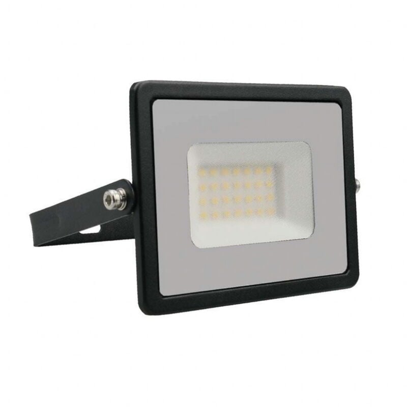 foto del prodotto faro proiettore led 30w nero da esterno ip65 bianco freddo 6500k v tac