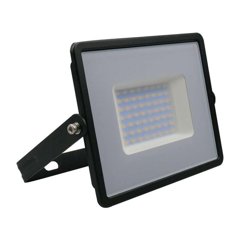 foto del prodotto faro proiettore led 50w nero da esterno ip65 bianco neutro 4000k v-tac