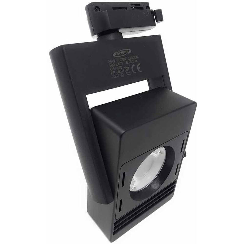 foto del prodotto faro proiettore led cob da binario 30 watt faretto luce naturale 4000k illuminazione vetrine orientabile da soffitto
