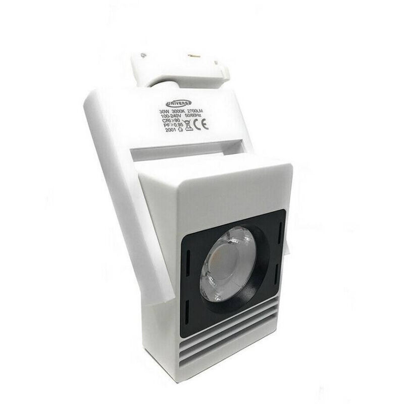foto del prodotto faro proiettore led cob x binario 30w luce 6500k 4000k 3000k orientabile f30w-5a - -bianco caldo - - trade shop traesio