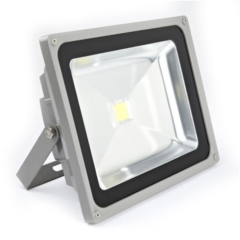 foto del prodotto faro prroiettore a led da 20w ip65 per esterno con staffa a luce bianca fredda trade shop traesio
