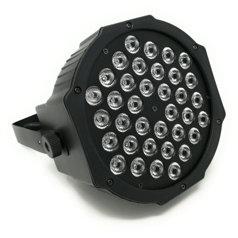 foto del prodotto faro rgb 36w con 36 led di vari colori x discoteca sensore sonoro luce colorata tempo di saldi