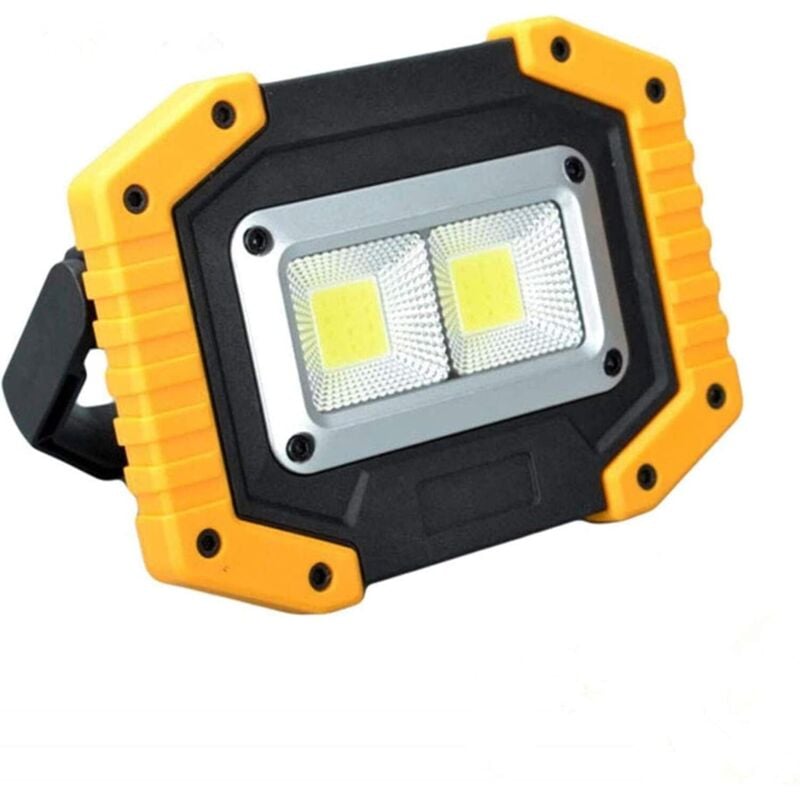 foto del prodotto faro ricaricabile, luce da lavoro per esterni a led da 30 w, ricaricabile, con usb, impermeabile, per campeggio, viaggi, pesca, luci di sicurezza
