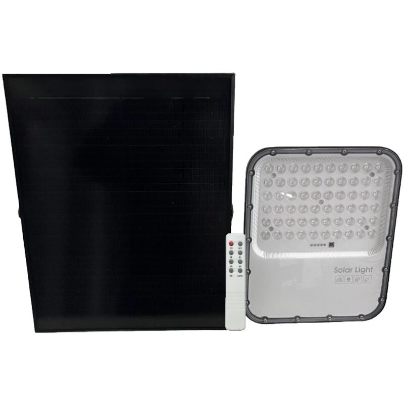 foto del prodotto faro solare a led 200w per esterno con pannello solare e telecomando temperatura 5000k gloca