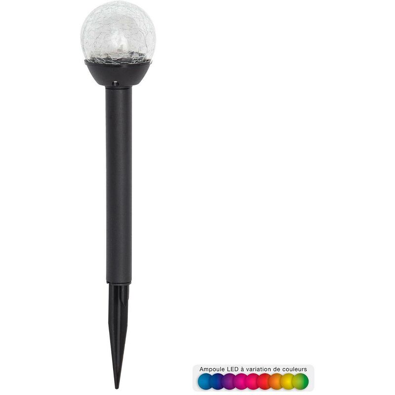 foto del prodotto faro solare piantabile carry nero h32cm atmosphera cr ateur d int rieur
