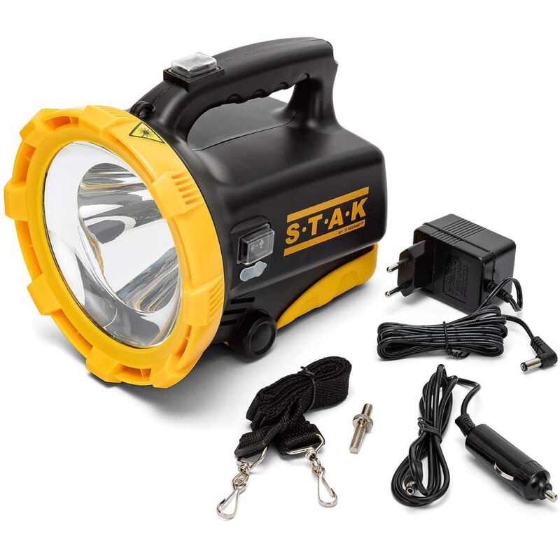 foto del prodotto faro torcia led ricaricabile stak nero