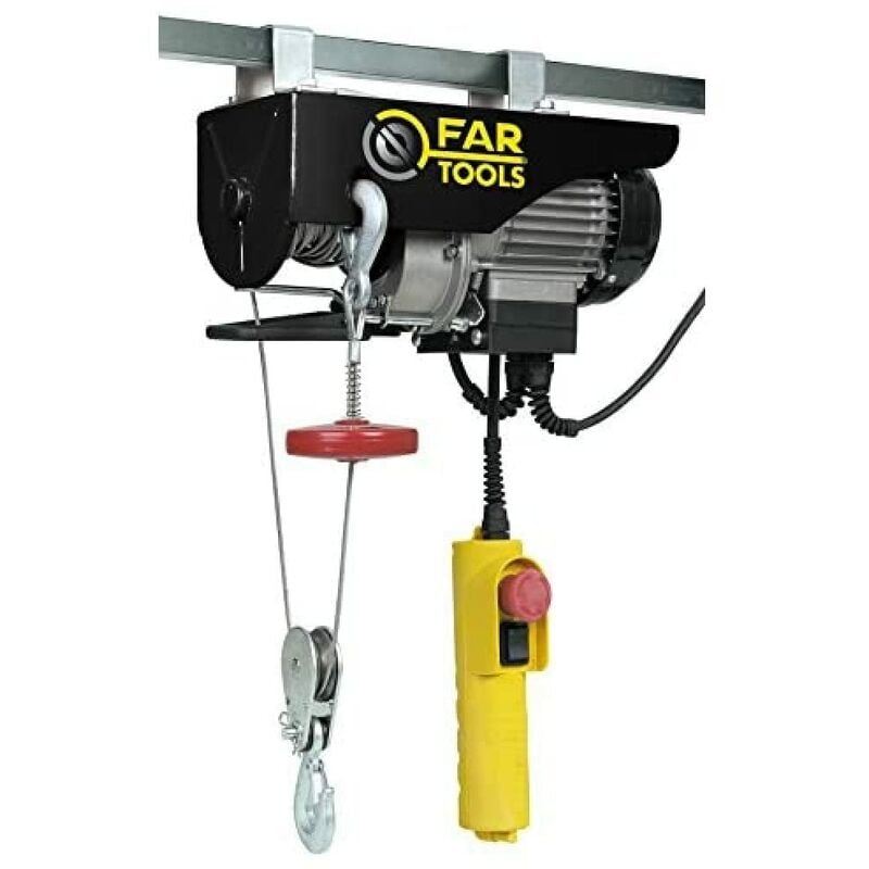 foto del prodotto fartools ep1050 paranco elettrico 1050 w, portata massima 600 kg, altezza massima di passaggio 12 mm