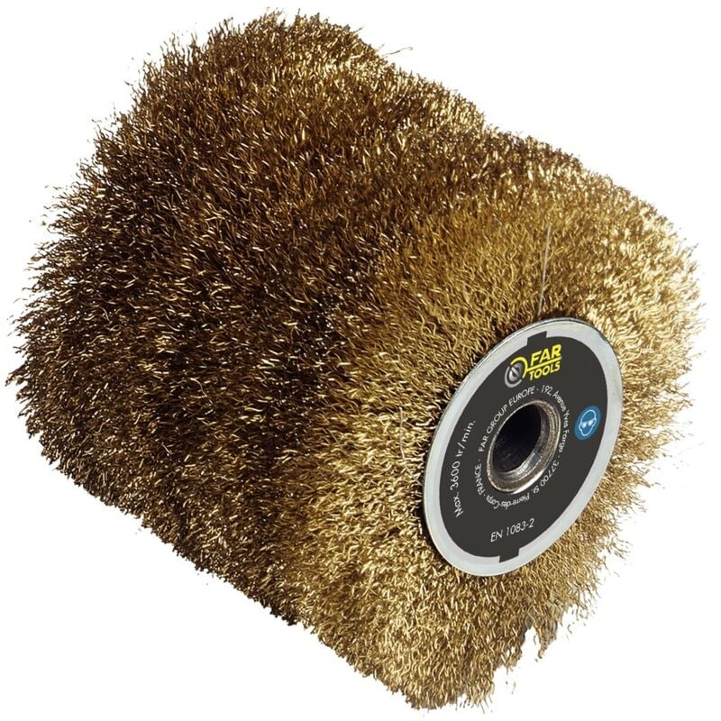 foto del prodotto fartools spazzola metallica in ottone 0,3 mm far tools 120 mm l 100 mm 110885