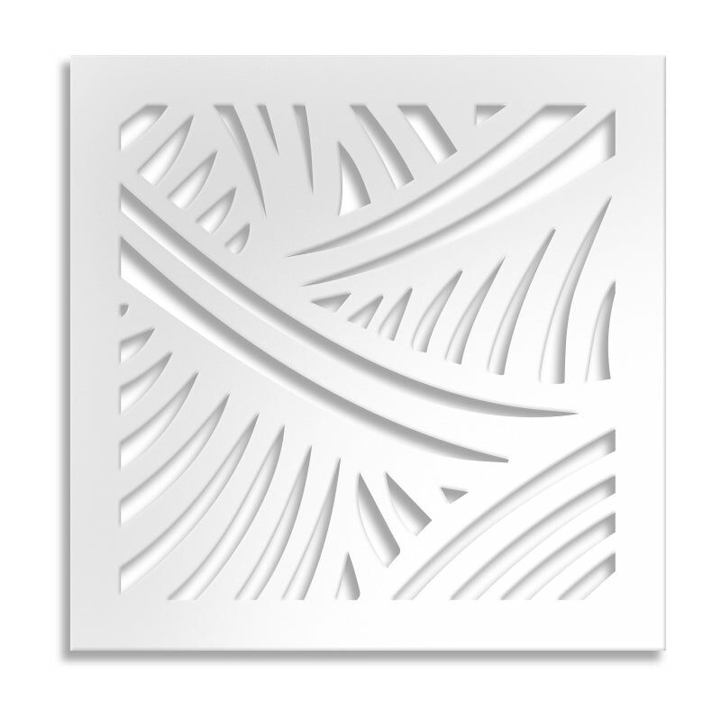 foto del prodotto fasce pannello in pvc traforato parasole colore bianco misura 73x73 cm