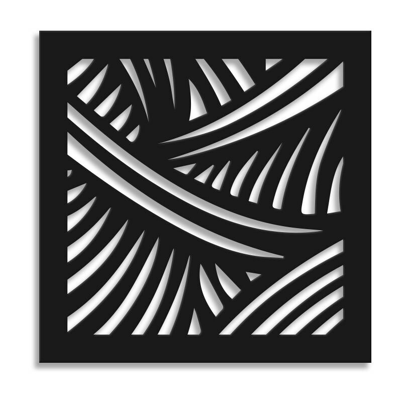 foto del prodotto fasce pannello in pvc traforato parasole misura 98x98 cm colore nero