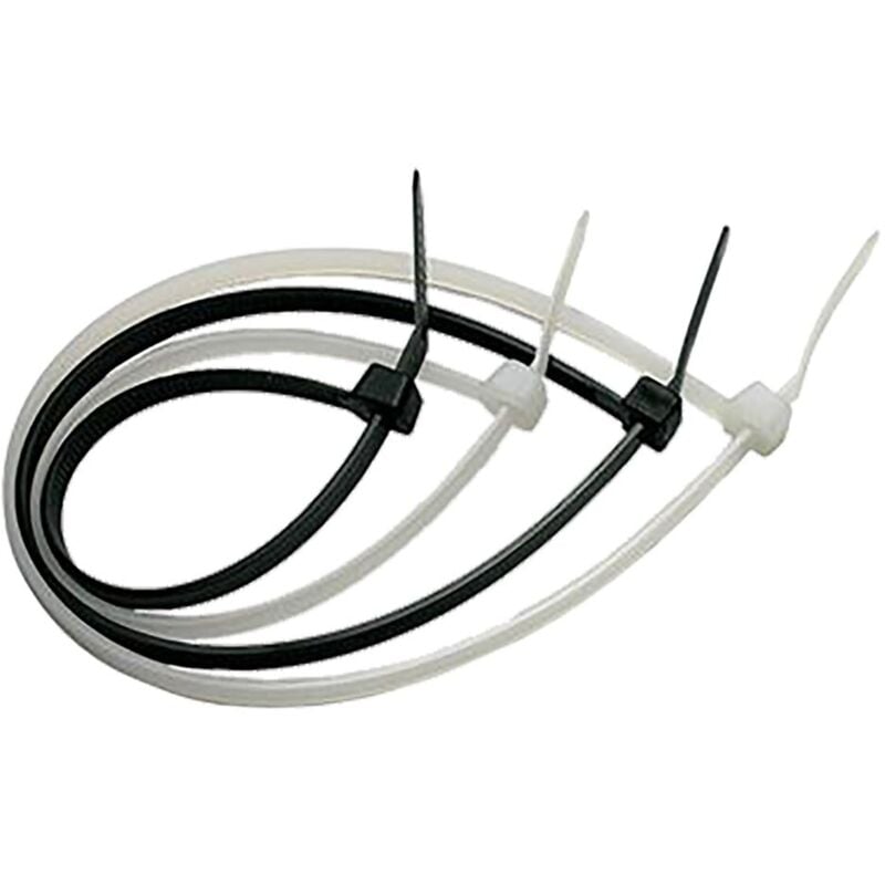 foto del prodotto fascetta a strappo per cablaggio mm 2,5 x 100 - bianca (100 pezzi)