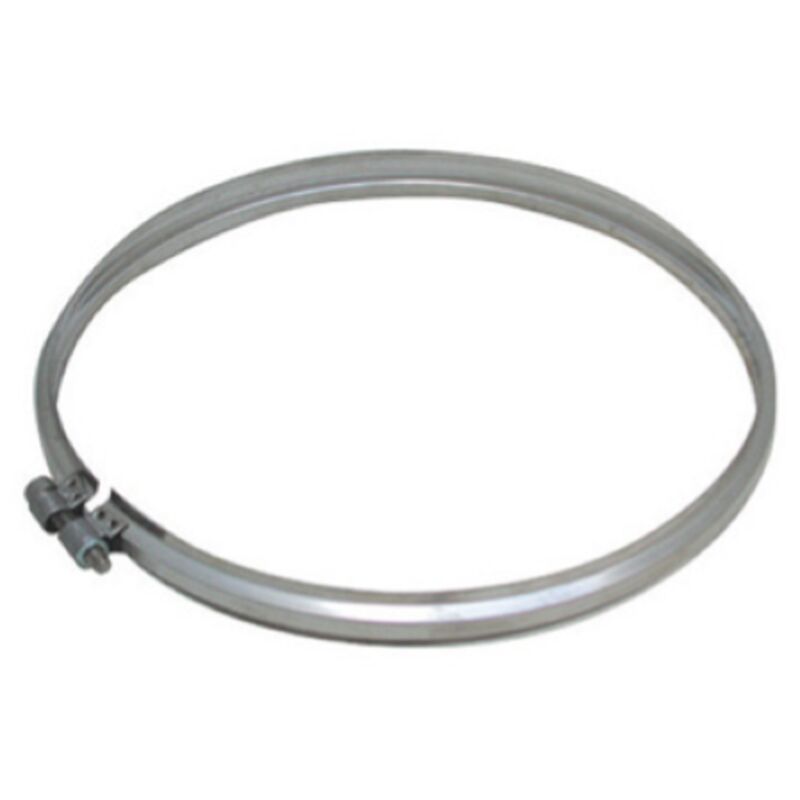 foto del prodotto fascetta di serraggio bloccaggio canne fumarie acciaio inox 140 mm 14 cm