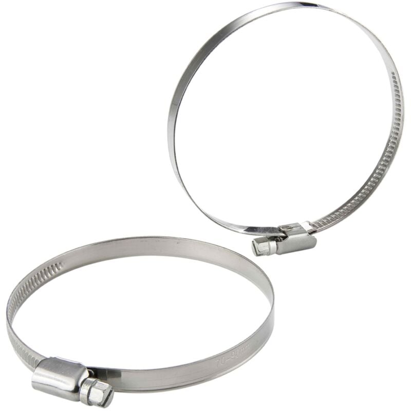 foto del prodotto fascetta in acciaio inox 70 a 90 mm 2 pezzi