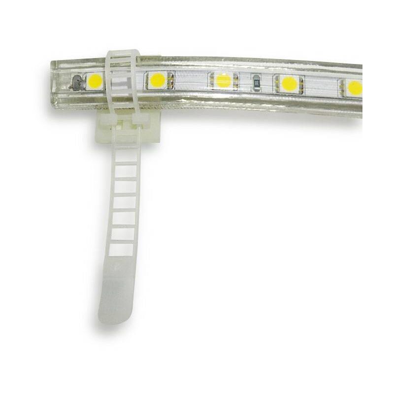 foto del prodotto fascetta in plastica per strisce led con base adesiva 3m