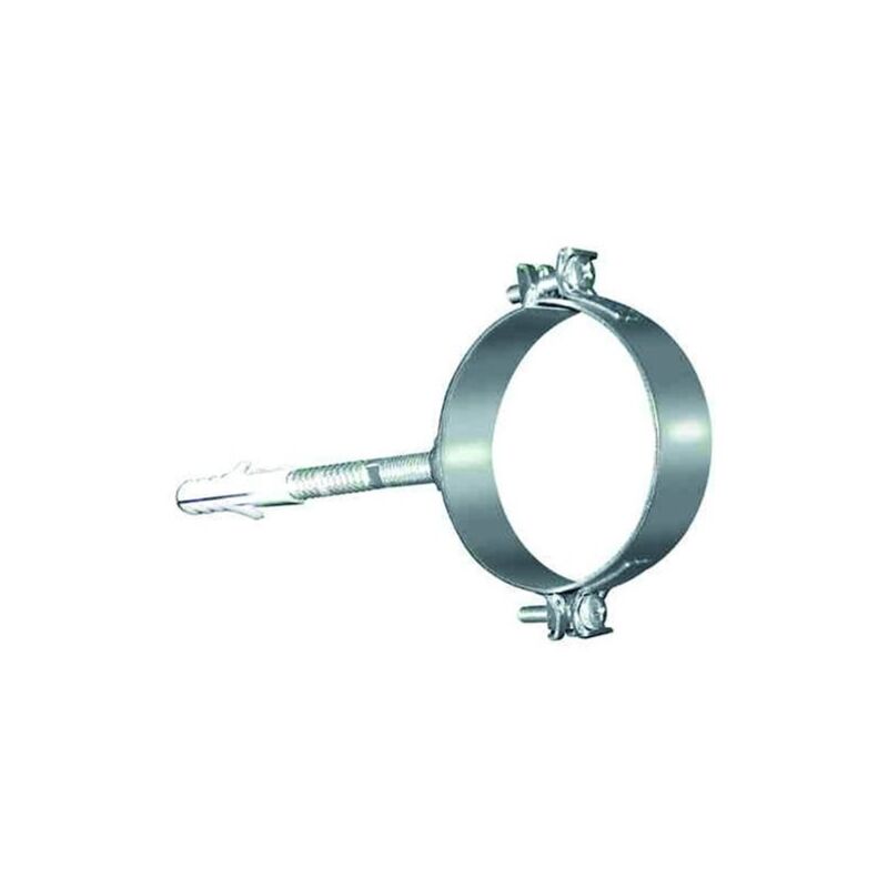 foto del prodotto fascetta murale con collare e tassello acciaio inox lucido dn 60 canna fumaria, tubo acciaio inox 316