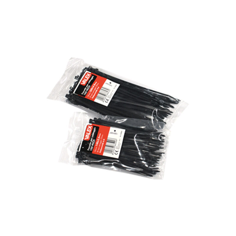 foto del prodotto fascetta per cablaggio nera valex 1201034 100 pz 100 x 2,5 mm poliammide 6.6, 100 x 2,5