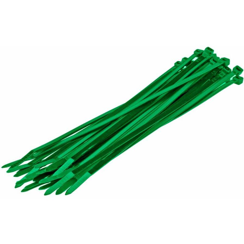 foto del prodotto fascette 4,8 x 200 mm - verdi - 100 pezzi