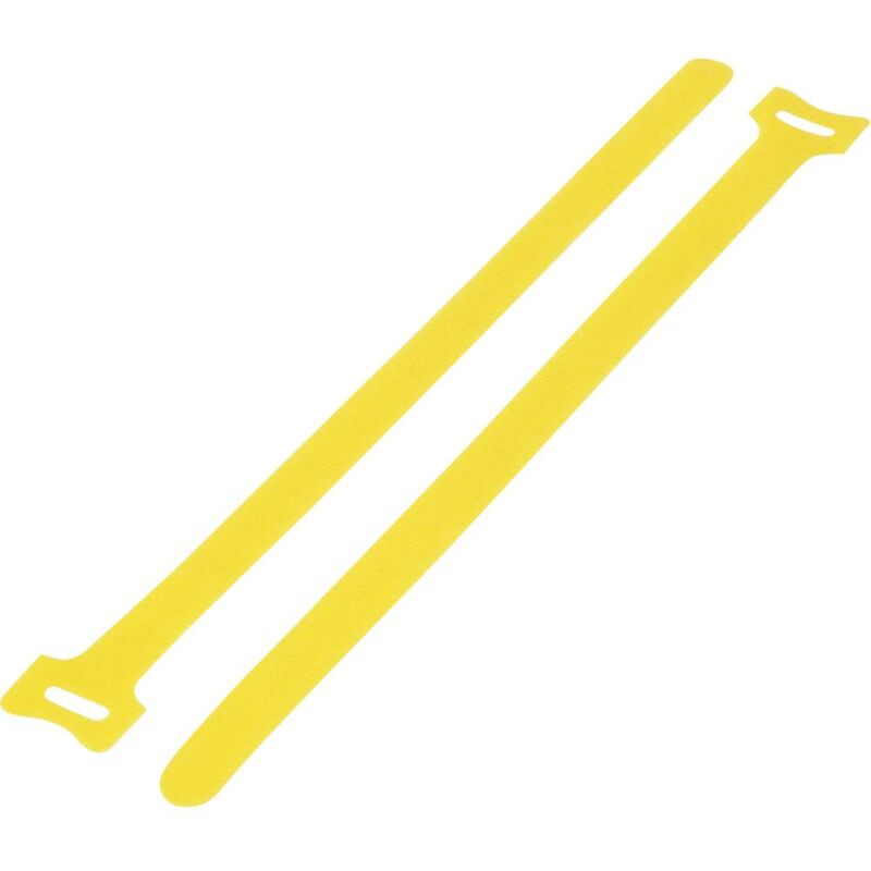 foto del prodotto fascette a strappo per raggruppare lato morbido e lato rigido l x l 180 mm x 12 mm giallo 20 pz. tru components