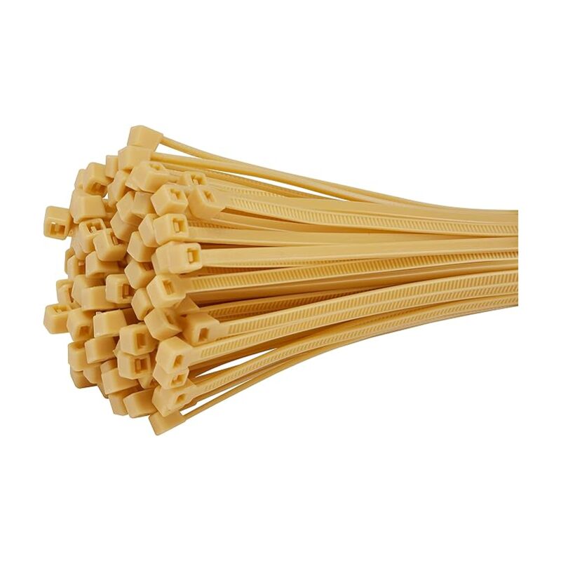 foto del prodotto fascette fermacavi, fascette fermacavi 1,8 mm x 100 mm, fascette fermacavi in nylon beige, fascette stringitubo, fascette fermacavi per schermi