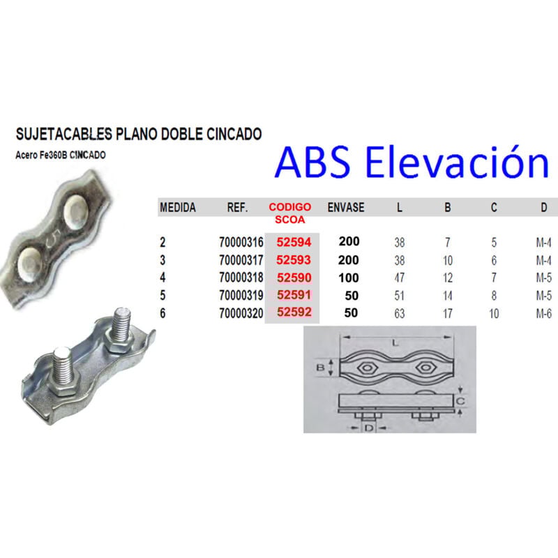 foto del prodotto fascette fermacavi piatte doppie avl 4 zincate