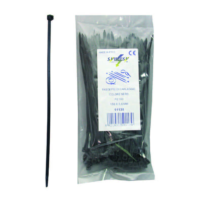 foto del prodotto fascette nylon nere mm.3,6x280