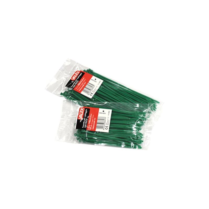 foto del prodotto fascette per cablaggi verdi 100pz 200 x 3,3mm valex