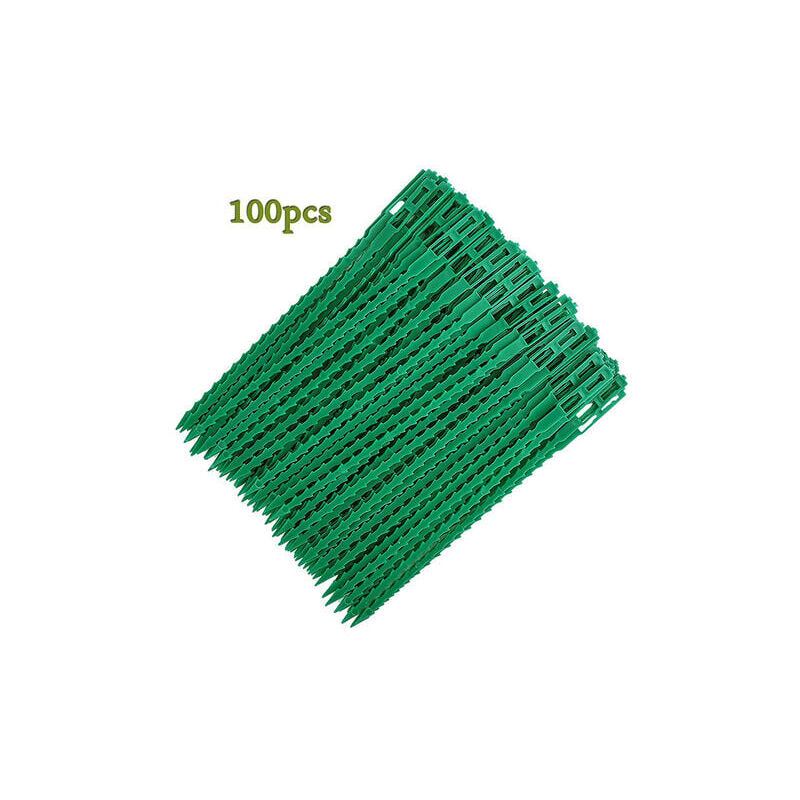 foto del prodotto fascette per piante regolabili, confezione da 100 fascette per cavi in plastica per giardino fascette per cavi riutilizzabili per piante verdi e