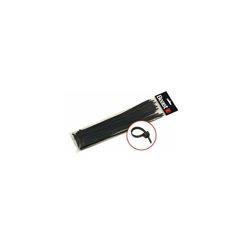foto del prodotto fascette stringicavo in nylon di varie misure colore e quantit beast 500 x 4,7 mm bianco 30