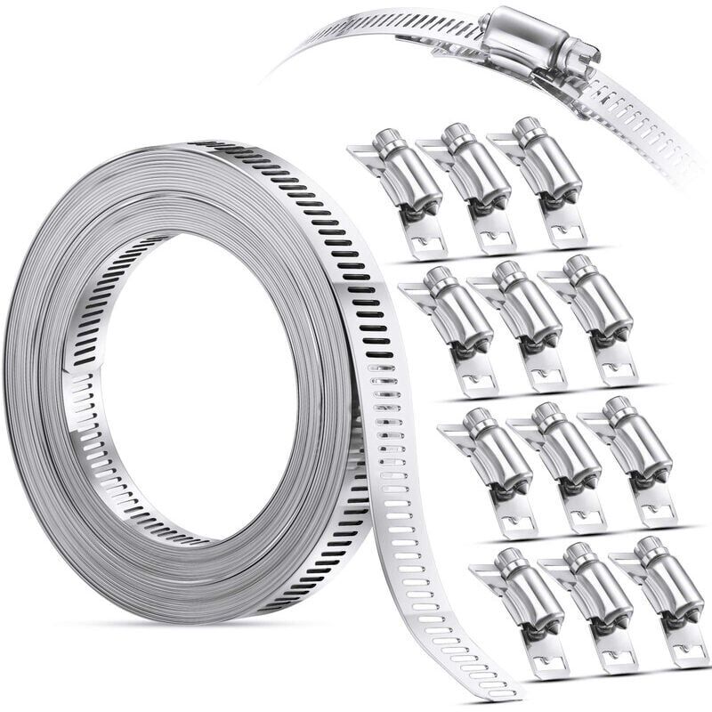 foto del prodotto fascette stringitubo, fascette stringitubo in acciaio inossidabile 304 fascette stringitubo regolabili fascette stringitubo in acciaio inossidabile,
