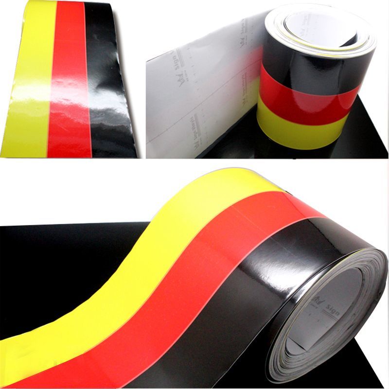foto del prodotto fascia adesiva lucida bandiera tedesca per carrozzeria auto 15cm misura 150mm 15cm x 1 metro