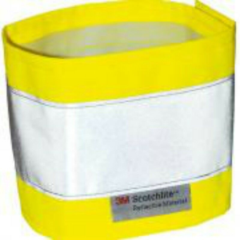 foto del prodotto fascia alta visibilit in polistere con banda rifrangente riflettente 3m in 3 colori colore giallo