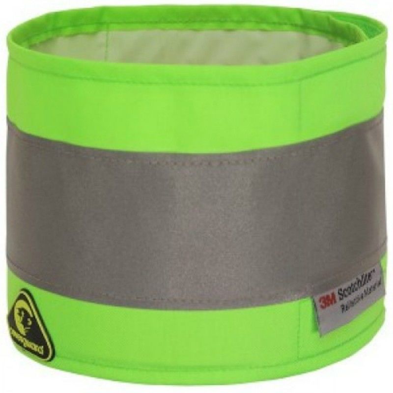 foto del prodotto fascia alta visibilità in polistere con banda rifrangente riflettente 3m in 3 colori colore - verde